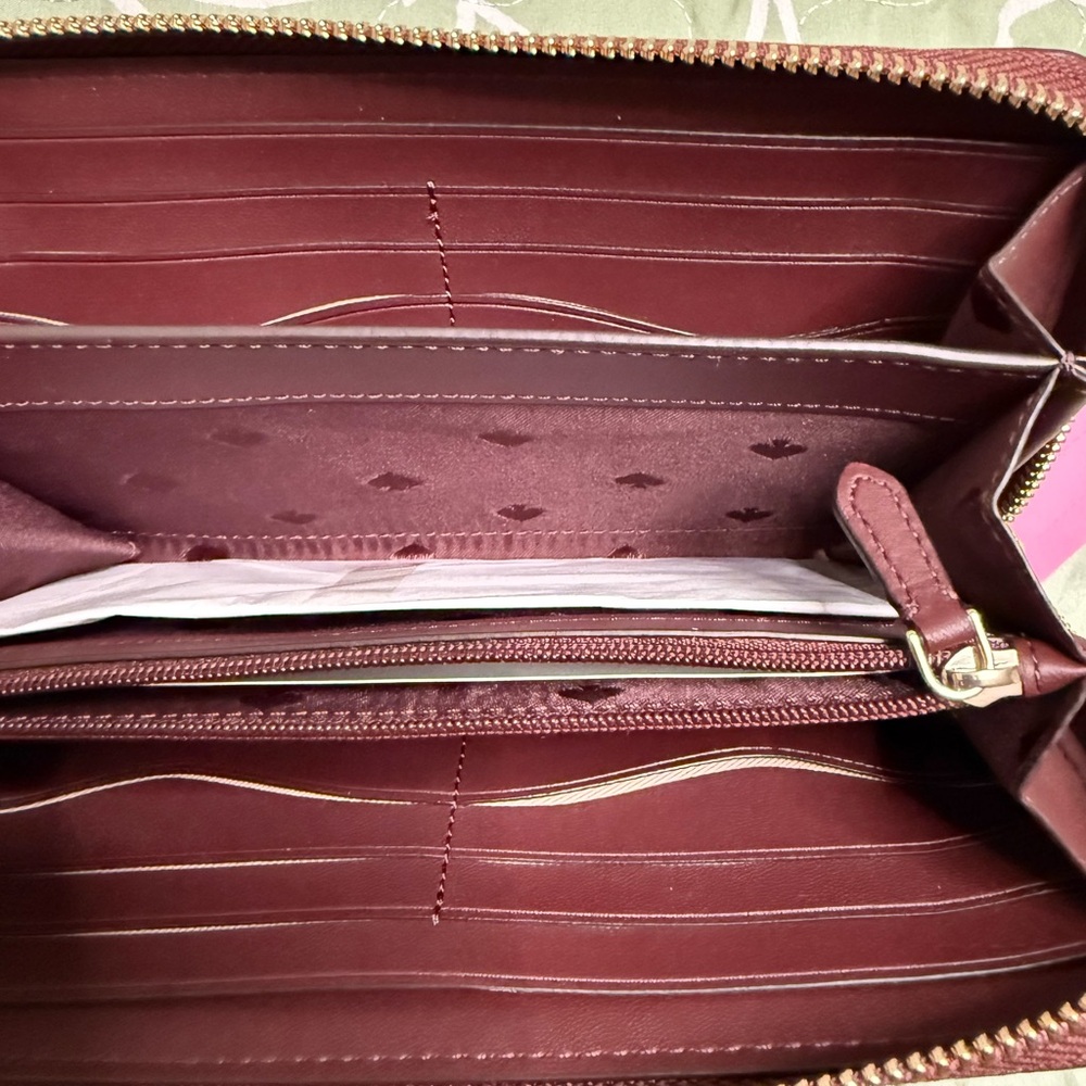 Kate Spade Deep Red Leather Wallet - Picture 4 of 8